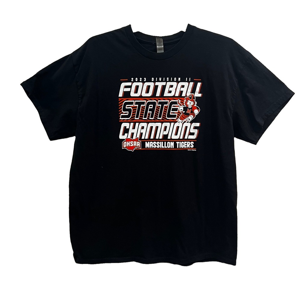 Massillon Tigers State Champions 2023 T-Shirt division II Football Ohio Record
